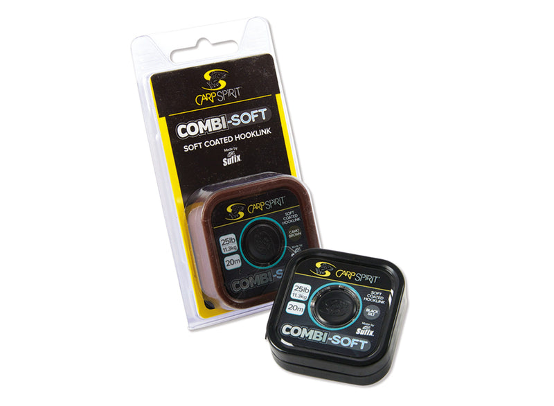 CARP SPIRIT COMBI-SOFT COATED BRAID 20lb - CAMO BROWN