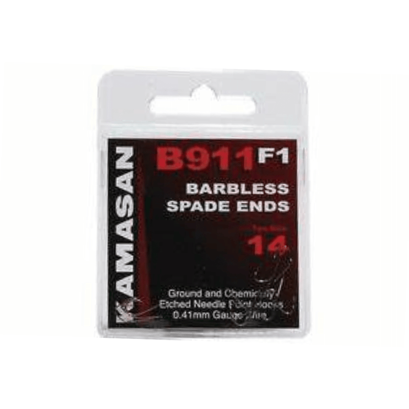 Kamasan B911 Wide Gape Barbless Spade End