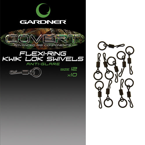 GARDNER TACKLE COVERT FLEXI-RING KWIK LOK SWIVELS
