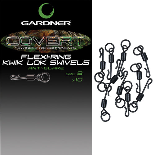 GARDNER TACKLE COVERT FLEXI-RING KWIK LOK SWIVELS