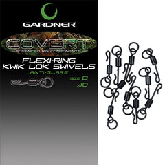 GARDNER TACKLE COVERT FLEXI-RING KWIK LOK SWIVELS