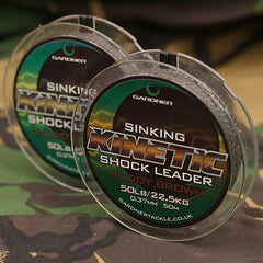 GARDNER TACKLE KINETIC SINKING SHOCK LEADER 50lb (22.7kg) 50m