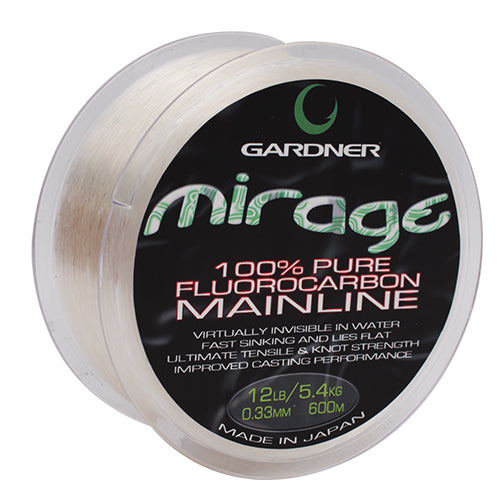 GARDNER TACKLE MIRAGE FLUOROCARBON MAINLINE
