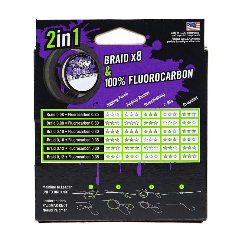 Berkley Sick 2 in 1 Fluorocarbon & Braid