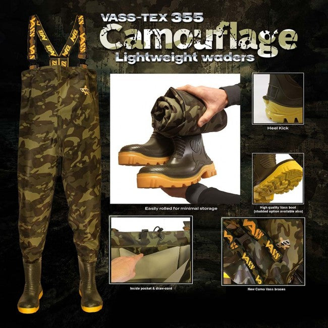 Vass Tackle Vass-Tex 355 'Lightweight' Camouflage Waders