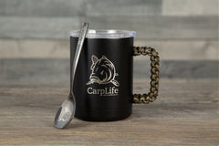 CarpLife Thermal Mug & Spoon Set - Neon & Black Paracord Handle