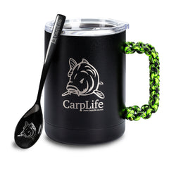 CarpLife Thermal Mug & Spoon Set - Olive Paracord Handle