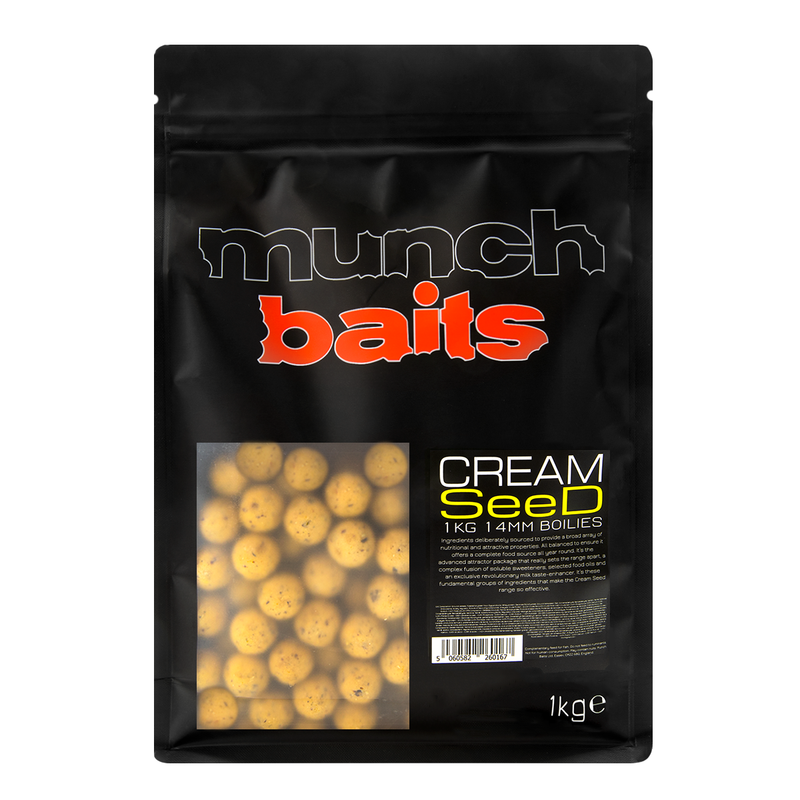 Munch Baits Cream Seed Boillies (14mm/18mm - 1kg/5kg)
