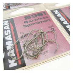 Kamasan B981 Specimen Eyed Hooks (Barbless)