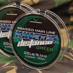 GARDNER TACKLE KINETIC DISTANCE BRAIDED MAINLINE 20lb (9.1kg) 300m