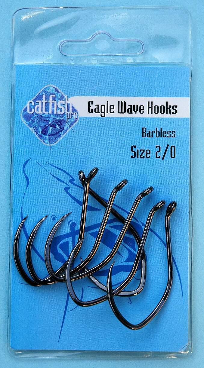 Catfish Pro Eagle Wave Hook Barbless Size 1/0