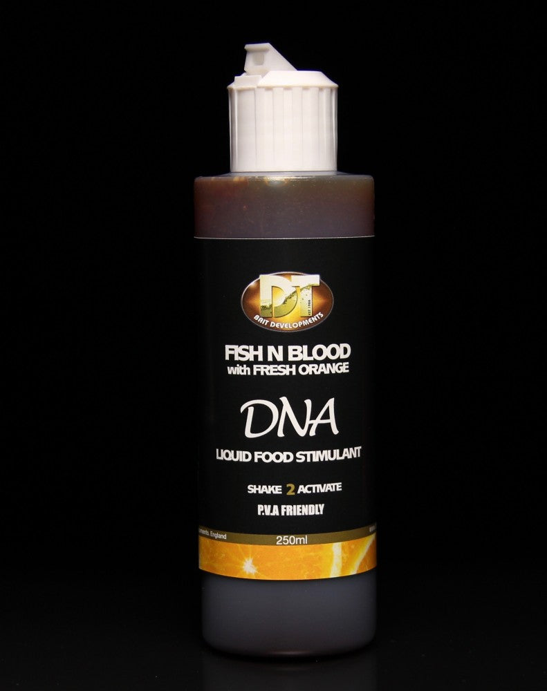 DT Baits DNA Fish, Blood and Fresh Orange 250ml