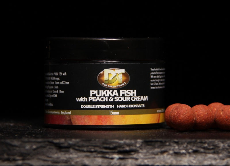 DT Baits Pukka Fish Mix Peach and Sour Cream Hard Hook Baits