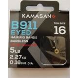 Kamasan B911 Hooks to Nylon with Rig Bands