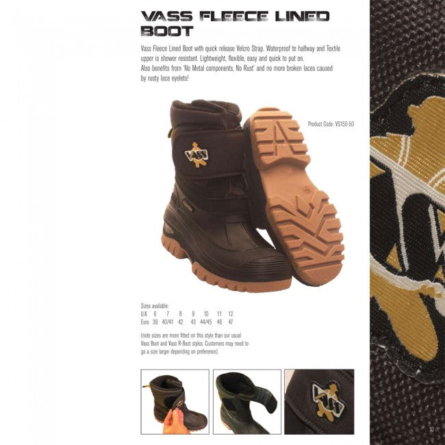 Vass Tackle Vass Fleece Lined Fishing Boot – Totally Hooked Ltd